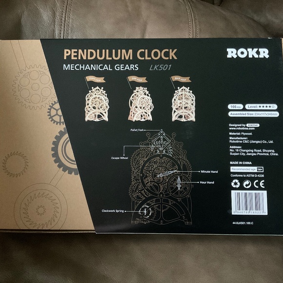 ROKR Pendulum Clock Mechanical Gears - Picture 2 of 2